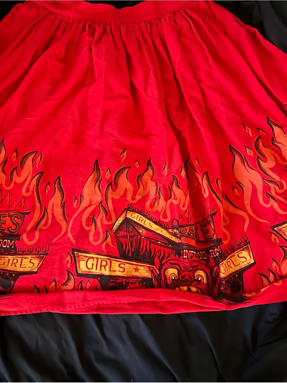 Vixen by Micheline Pitt Beetlejuice Dante’s inferno Circle Skirt